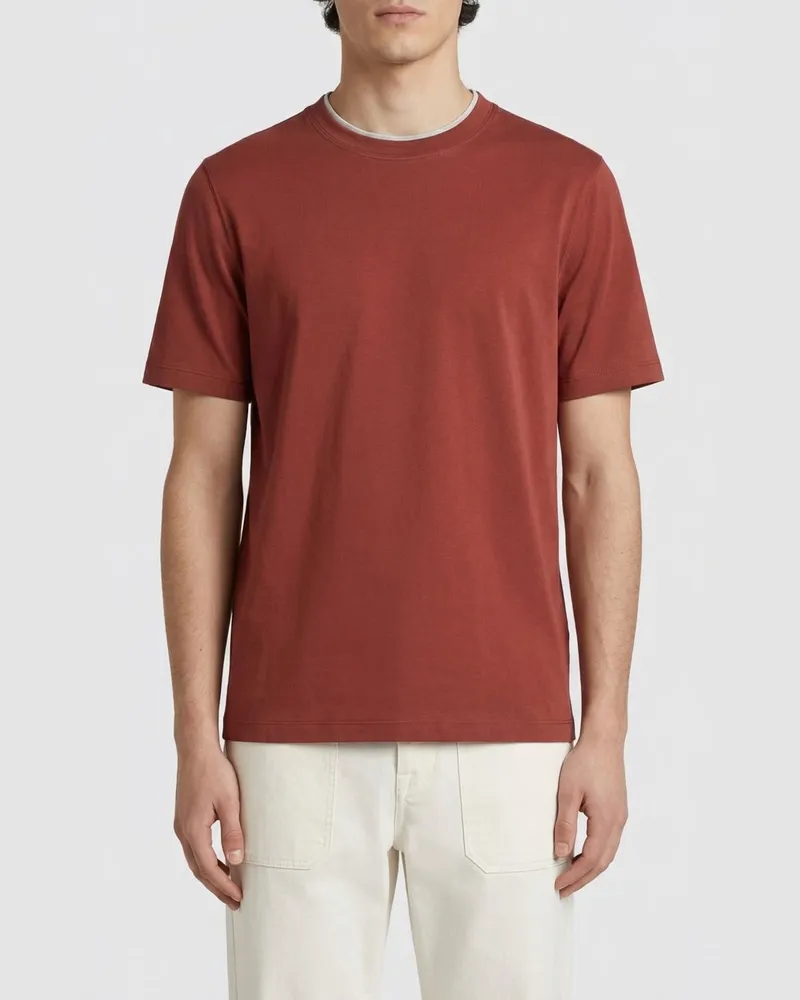 Brunello Cucinelli T-shirt herren Rot