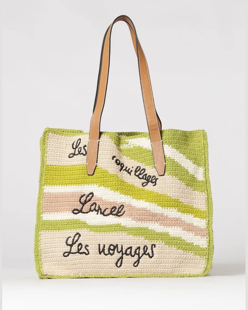 Lancel Summer Mania Tasche aus Häkelbaumwolle Kiwi
