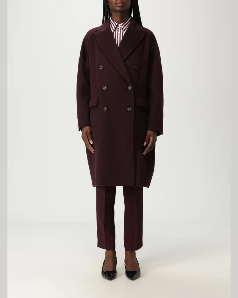 Brunello Cucinelli Mantel damen Weinrot