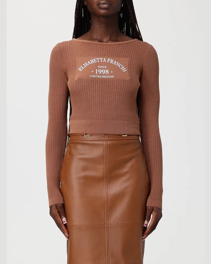 Elisabetta Franchi Pullover damen Leder