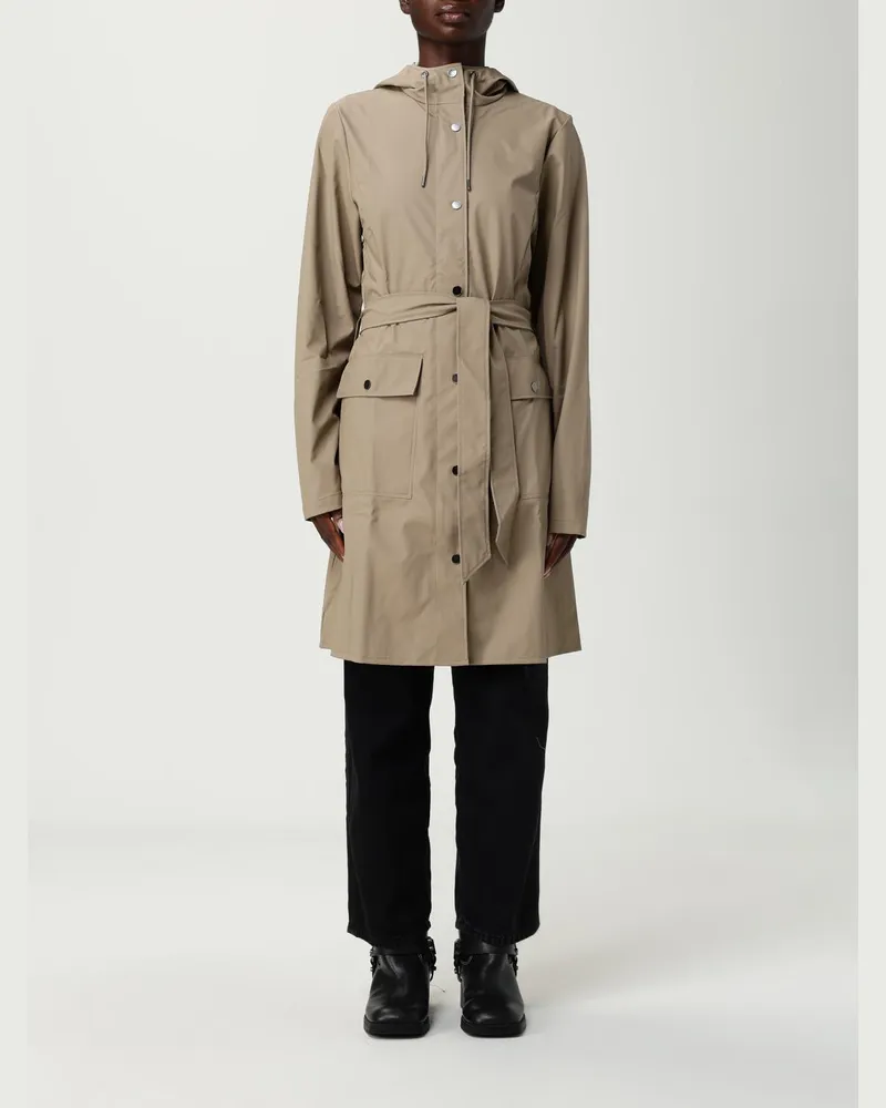 RAINS Mantel damen Beige