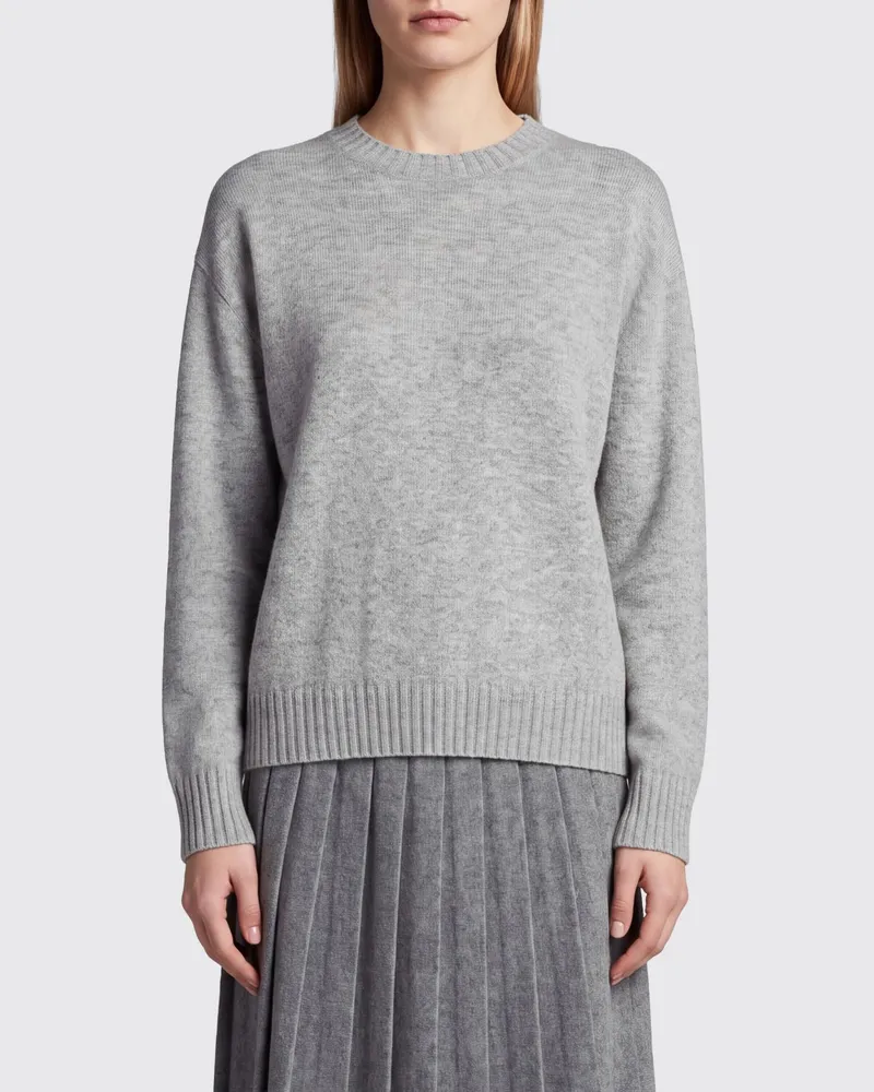 Fabiana Filippi Pullover aus Schurwolle, Seide und Kaschmir mit Monili Beige
