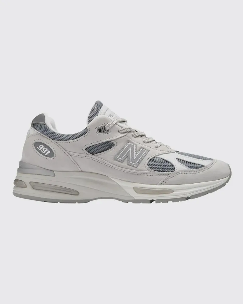 New Balance Made in UK 991v2 Sneakers aus Wildleder und Mesh Grau