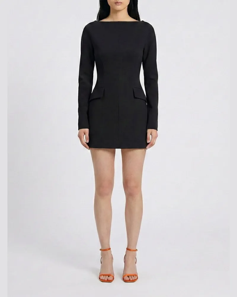 SPORTMAX Dakar Mini Kleid aus Wollmischung Schwarz