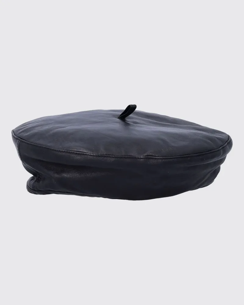 The Garment Klassische Lederbaske mit geradem Saum Schwarz