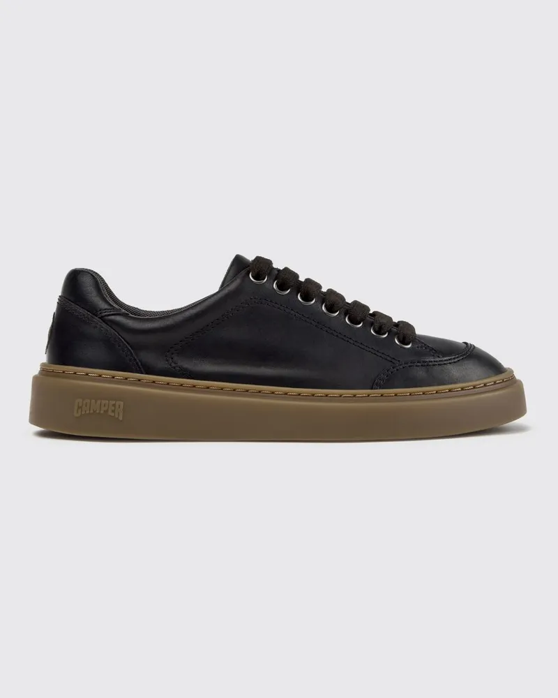 Camper Nachhaltige Runner Twentyfive Low-Top-Sneaker aus Glattleder Schwarz