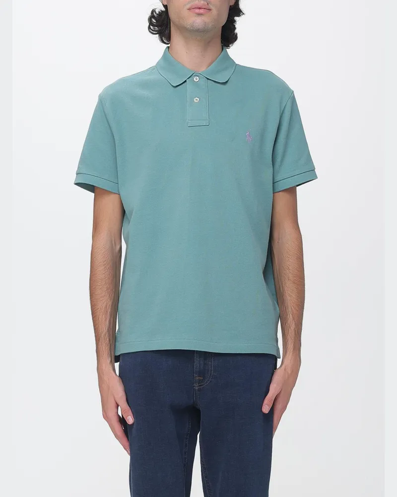 Ralph Lauren Kurzarm-Poloshirt aus Baumwolle mit gesticktem Pony-Logo Waldgrün