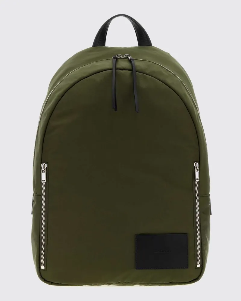 Jil Sander Nylon-Rucksack mit appliziertem Logo und verstellbaren Trägern Olive