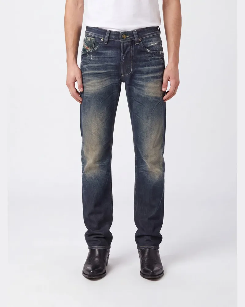 Diesel 1985 Larkee Straight Jeans in Regular Fit aus Stretch-Denim Blau