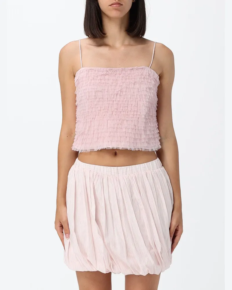 Twin-Set Top mit Fransen Pink