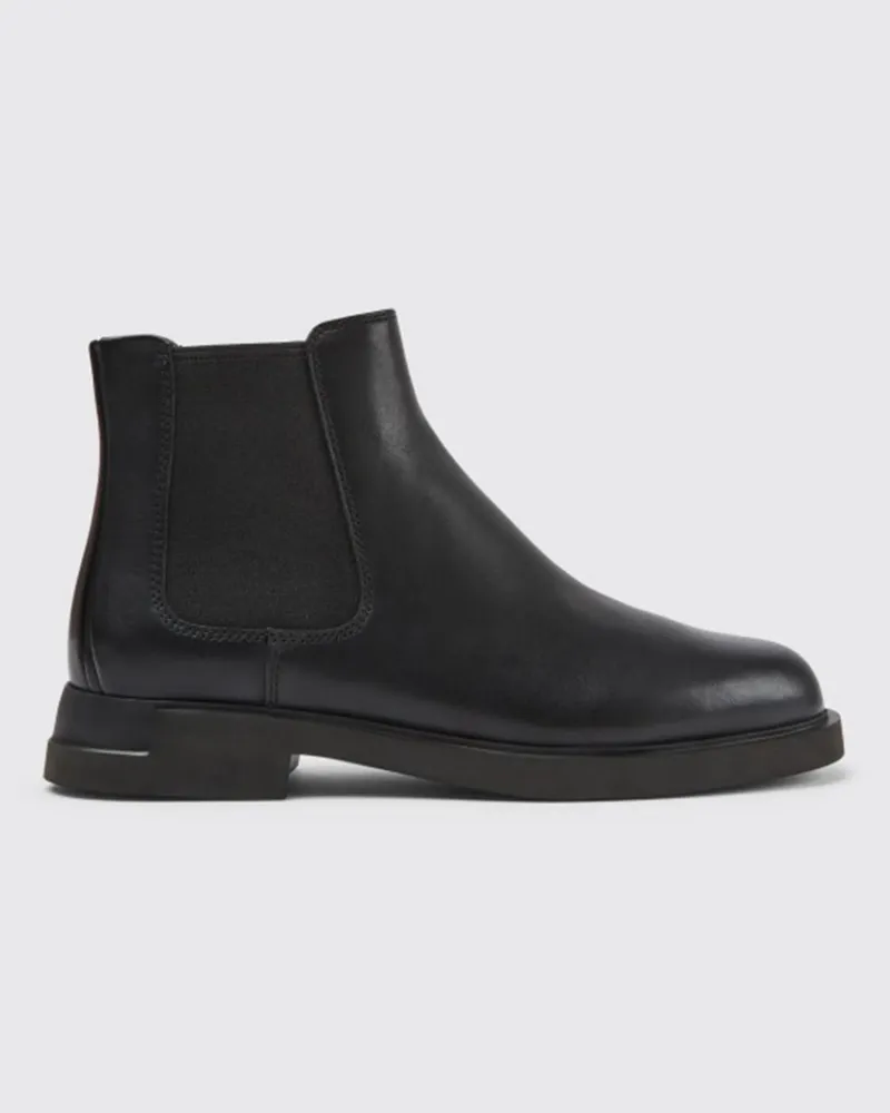 Camper Damen Flache Stiefeletten Schwarz