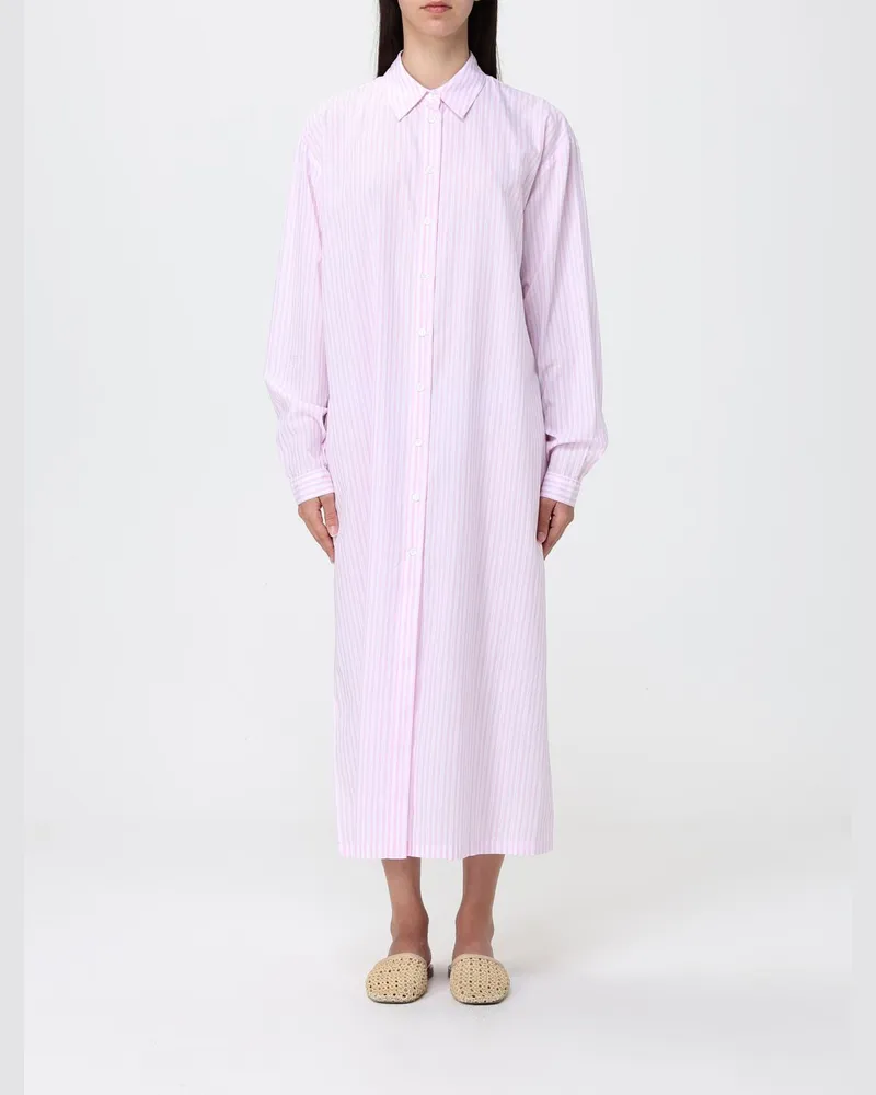MC2 Saint Barth Gestreiftes Baumwoll-Freizeitkleid Pink