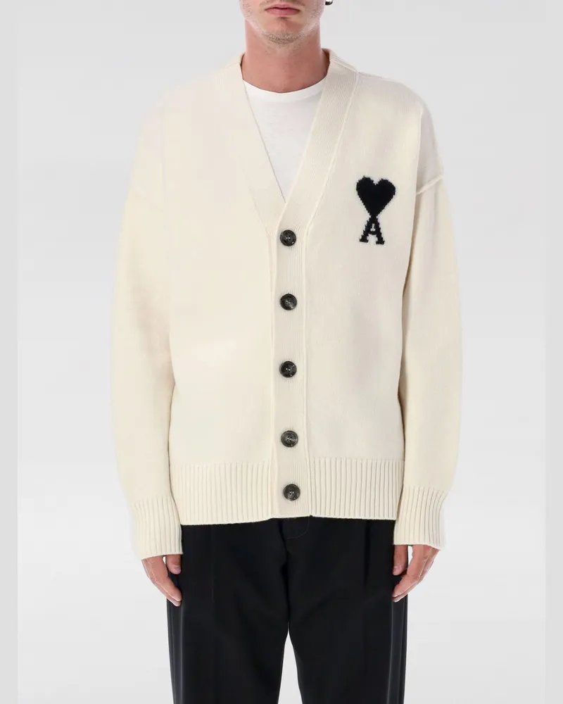 AMI Paris Strickjacke herren Beige