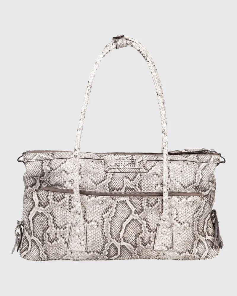 Maison Margiela 5AC East West Schultertasche aus Leder mit Python-Print Bunt