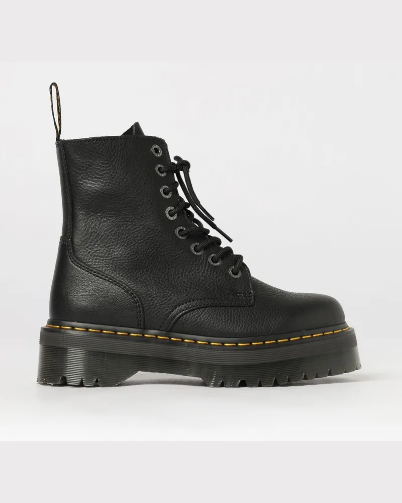 Dr.Martens Jadon III Combat Boots aus genarbtem Leder mit Plateausohle Schwarz