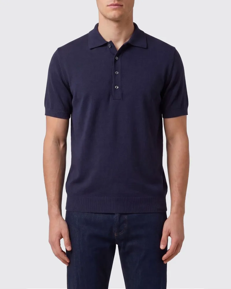 Paolo Pecora Milano Polo herren Blau