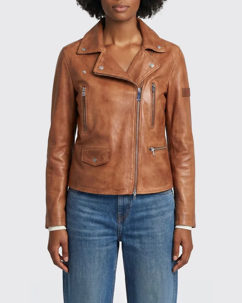 Peuterey Lederjacke Burnt