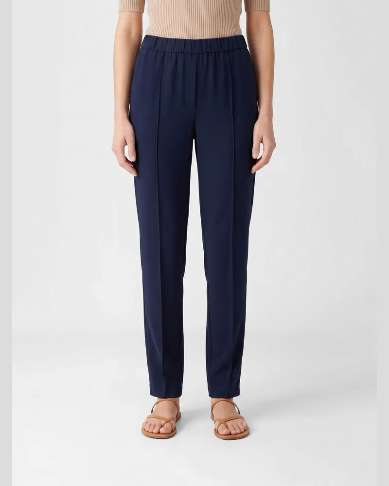 Fabiana Filippi Straight Hose aus Viskosemischung Blau