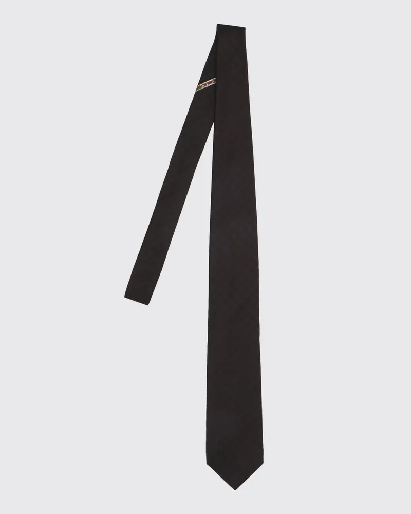 Gucci Seidenkrawatte mit Ton-in-Ton GG-Monogramm-Jacquard Schwarz