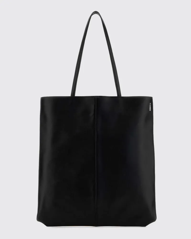Jil Sander Linea Schulter-Tote aus Kalbsleder Schwarz