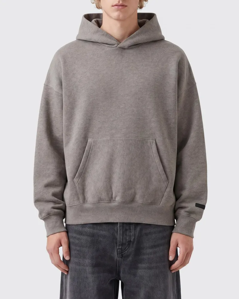 Fear of God Hoodie aus Baumwollmischung mit Slogan-Print und Kängurutasche Yellow