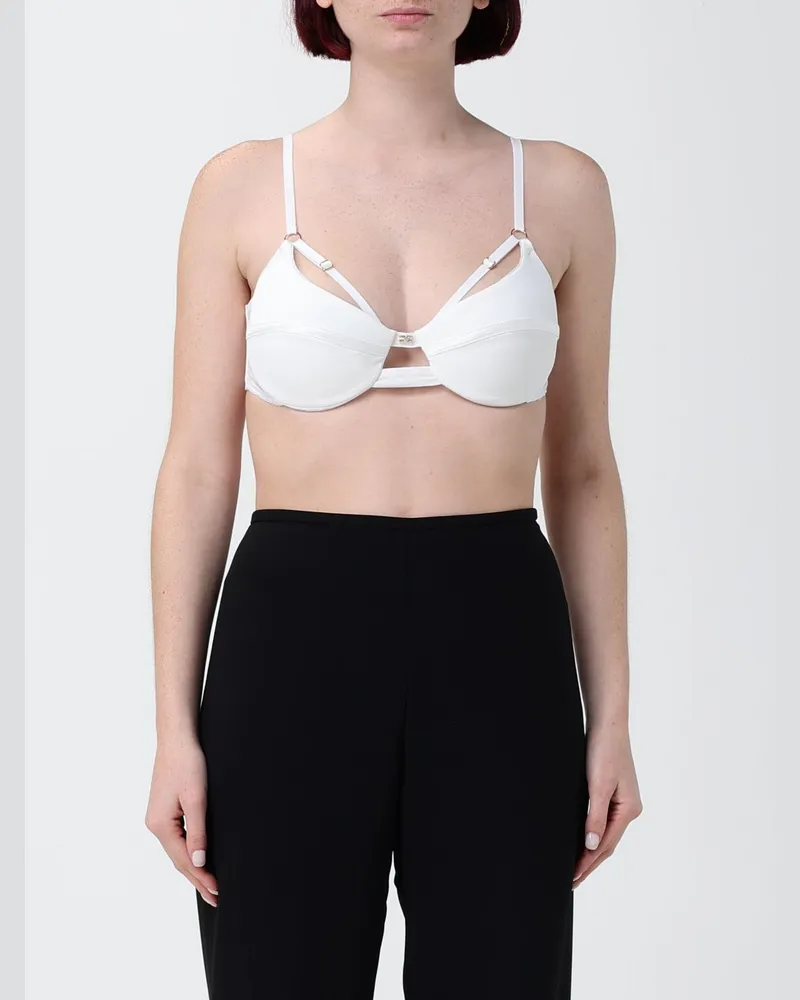 Elisabetta Franchi Crêpe-Top Ivory
