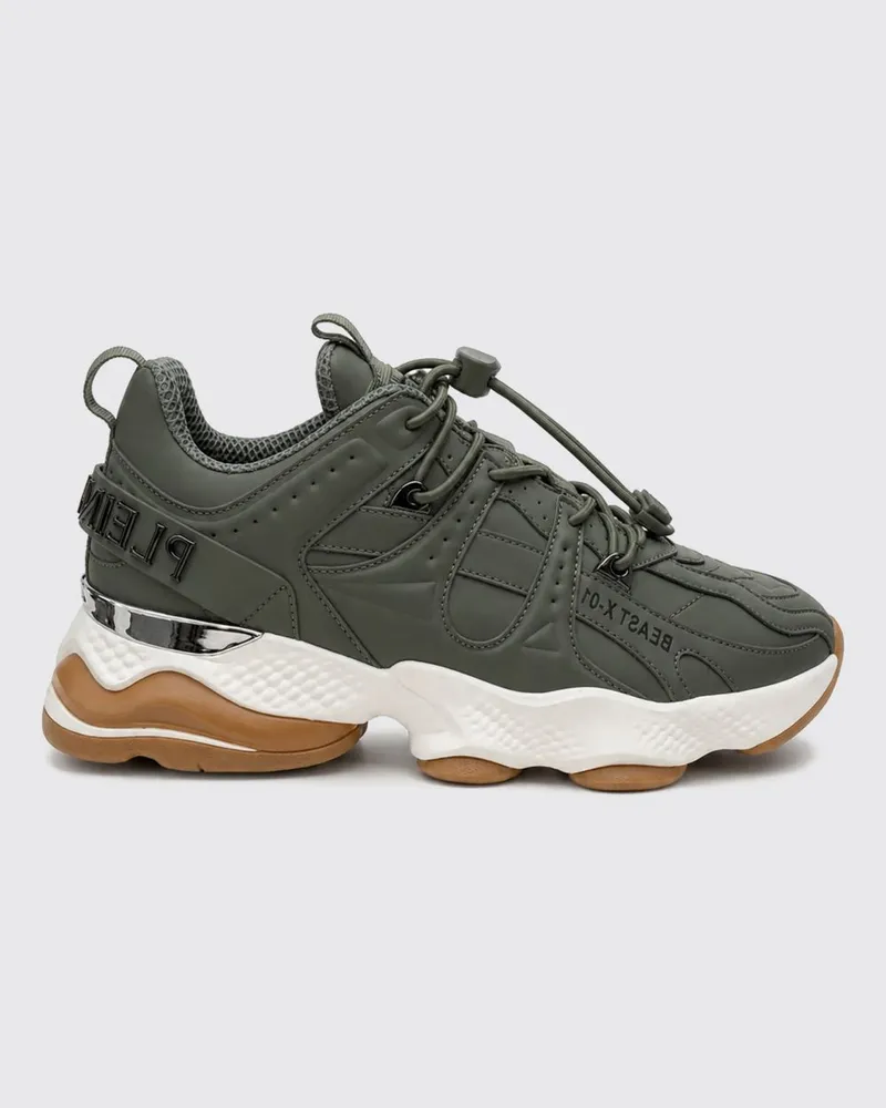 Philipp Plein Runner Beast X-01 Low-Top-Sneaker mit Kordelzugverschluss Grün