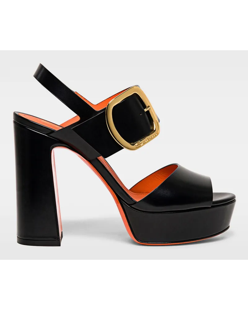 Santoni Flache sandalen damen Schwarz