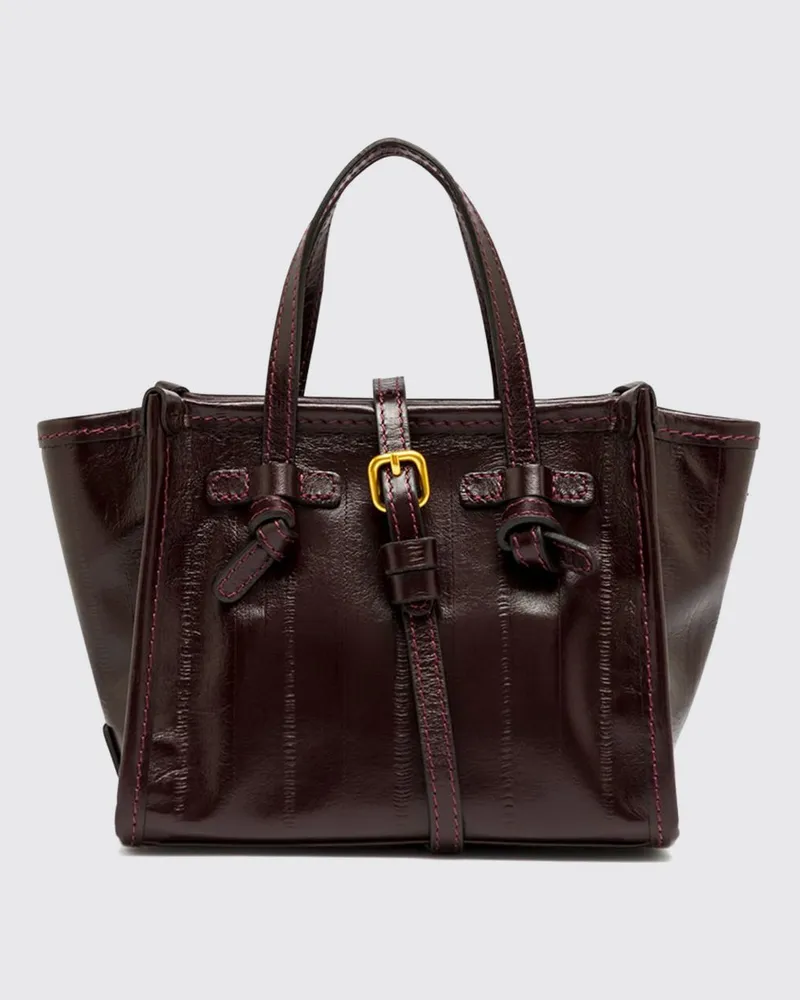 Gianni Chiarini Mini-Handtasche Miss Marcella aus Leder mit Schultergurt Burgunderrot