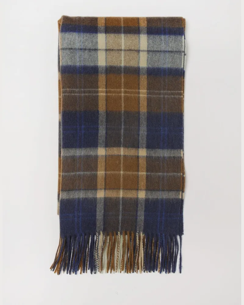 Barbour Tartan-Wollschal mit Fransensaum Grün