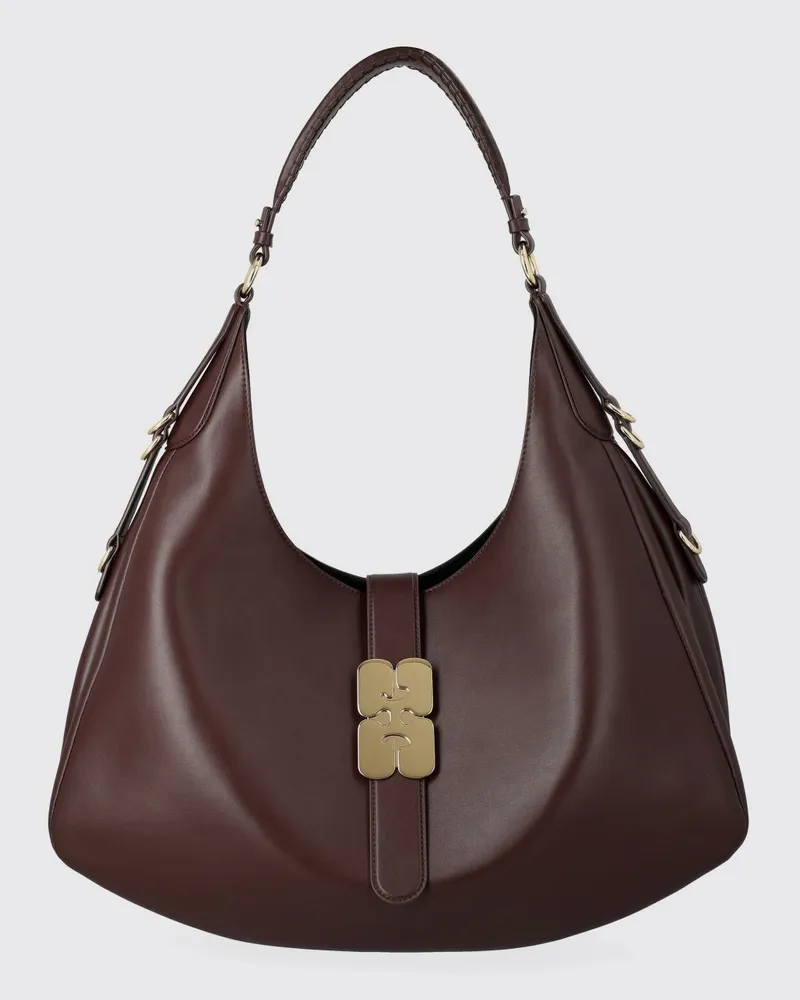 Ganni Schultertasche damen Braun
