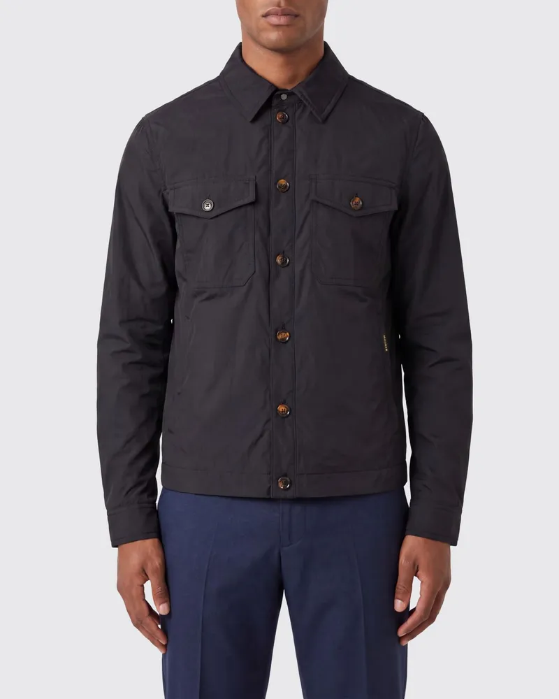MOORER Nylon-Hemdjacke Navy