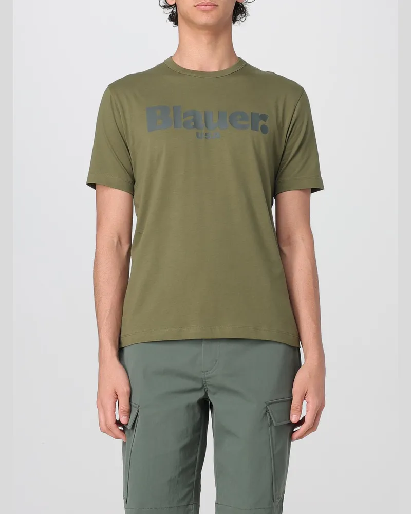 Blauer T-shirt herren Grün