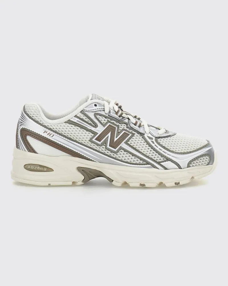New Balance 740 Sneaker aus Mesh und Funktionsgewebe mit gezahnter Sohle Weiß