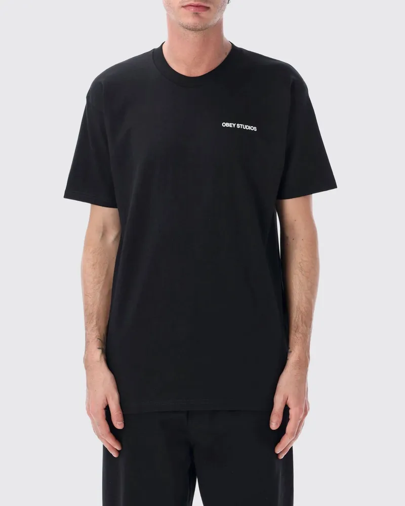 Obey T-shirt herren Schwarz
