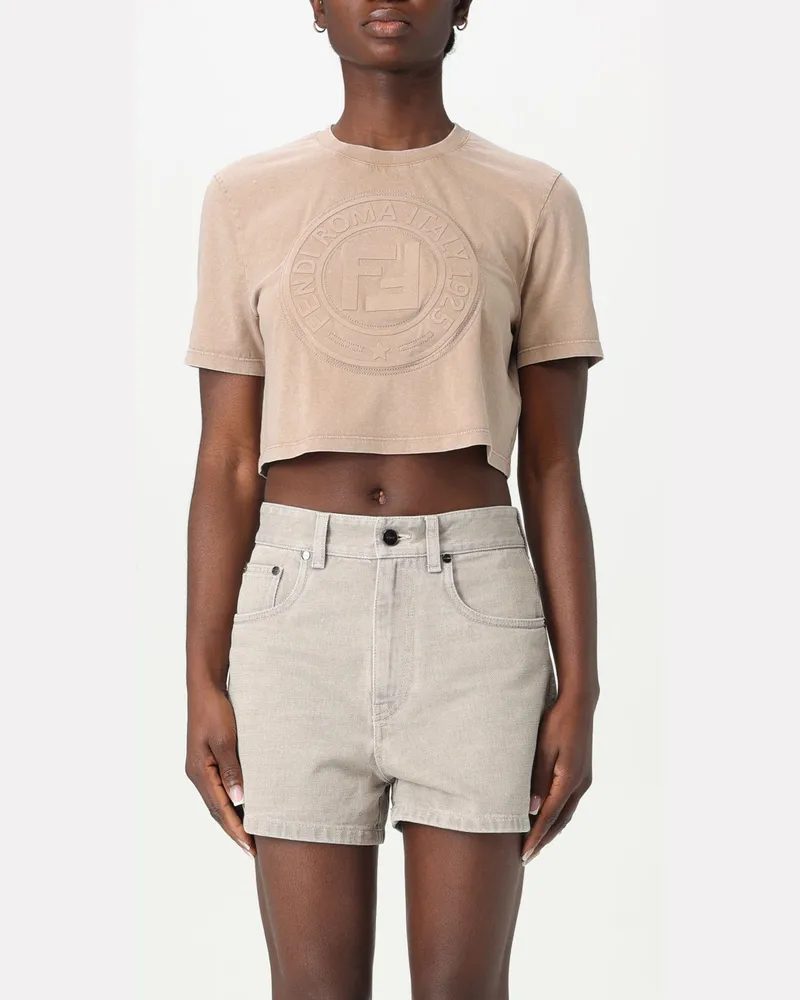 Fendi T-shirt damen Beige