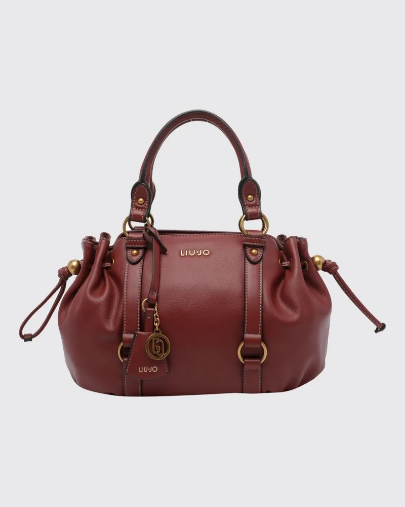 Liu Jo Handtasche aus Kunstleder mit doppeltem Henkel und Charm Rot