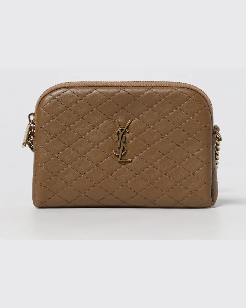 Saint Laurent Schultertasche damen Beige