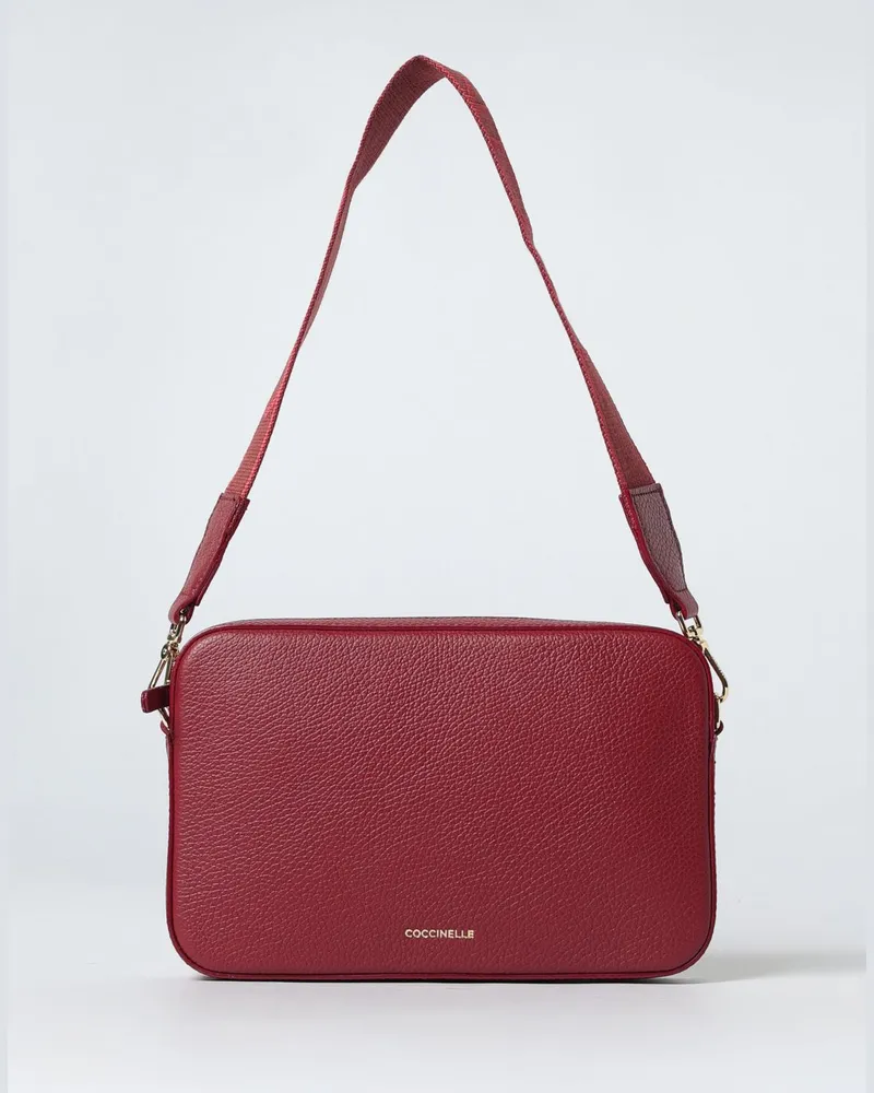 Coccinelle Schultertasche damen Burgunderrot