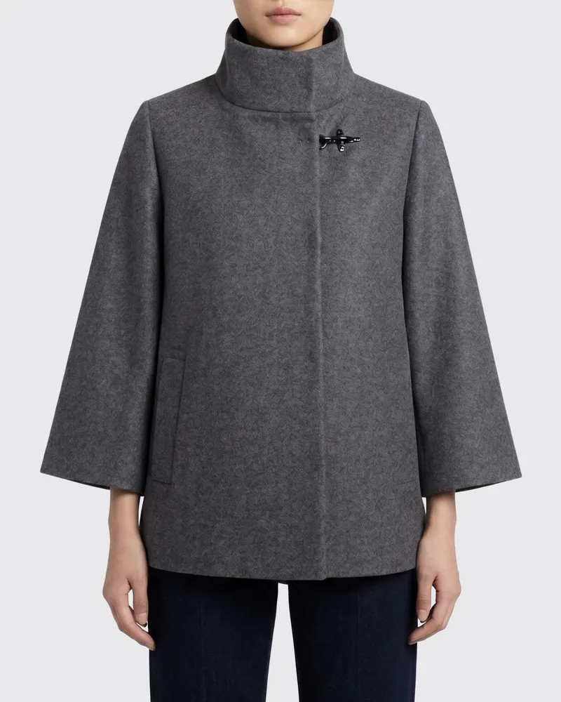 Fay Cape aus Baumwollmischung Grau