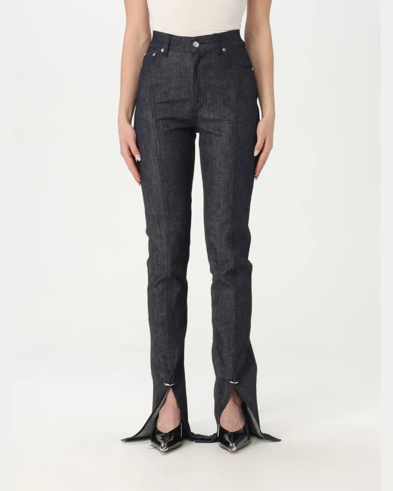 Thierry Mugler Hose damen Blau