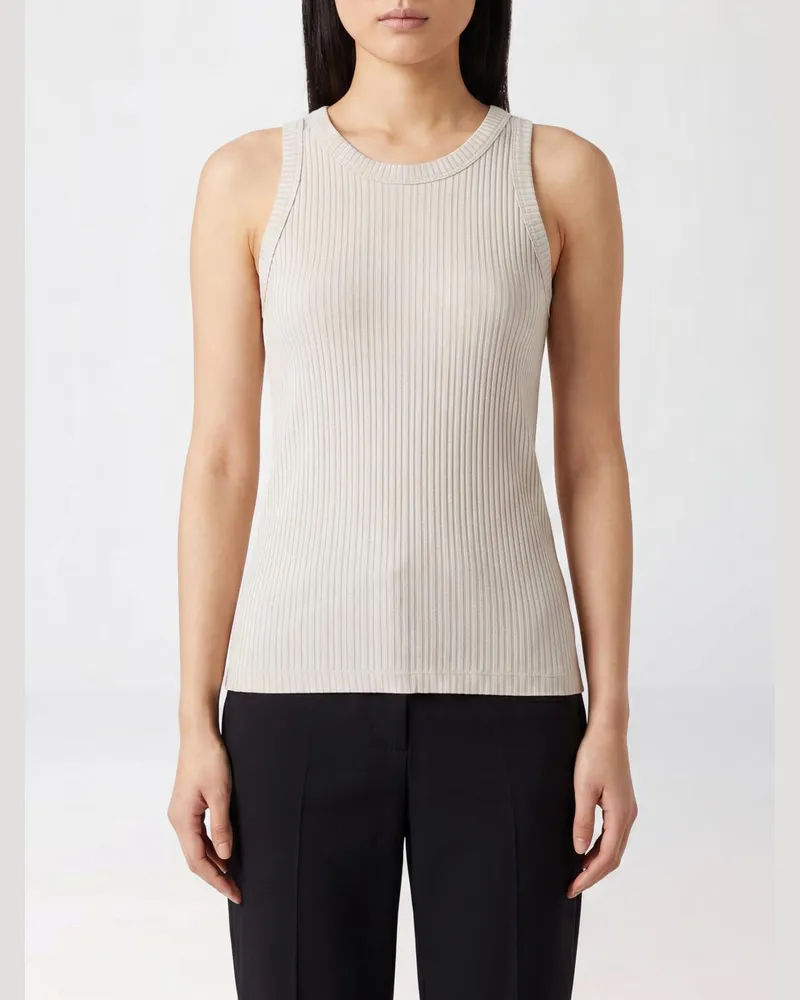 CIRCOLO 1901 Geripptes Tanktop aus Stretch-Baumwolle mit Rundhalsausschnitt Rope