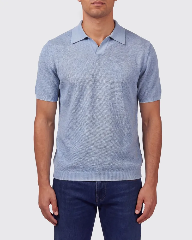 Roberto Collina Polo herren Hellblau