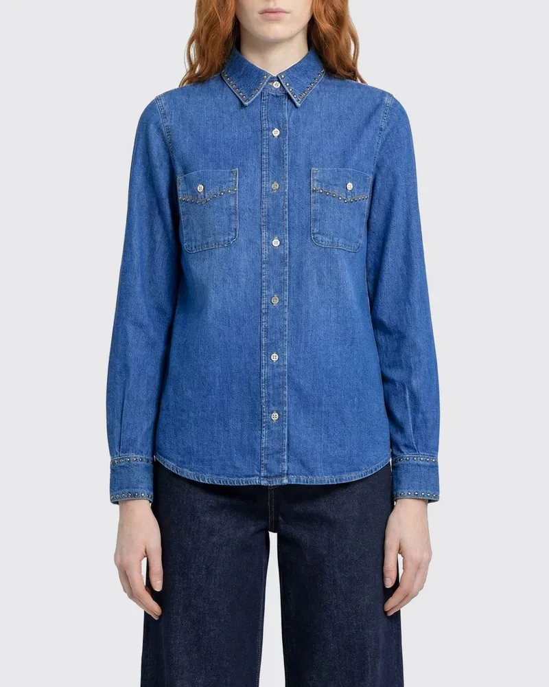 7 for all mankind Hemdbluse damen Blau