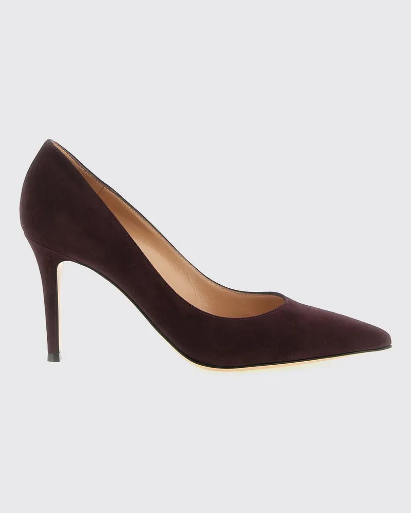 Gianvito Rossi Gianvito Wildlederpumps mit Stilettoabsatz Burgunderrot