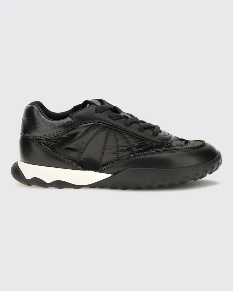 Pinko Gesteppte Low-Top-Sneakers Gea aus Leder und Nylon Schwarz