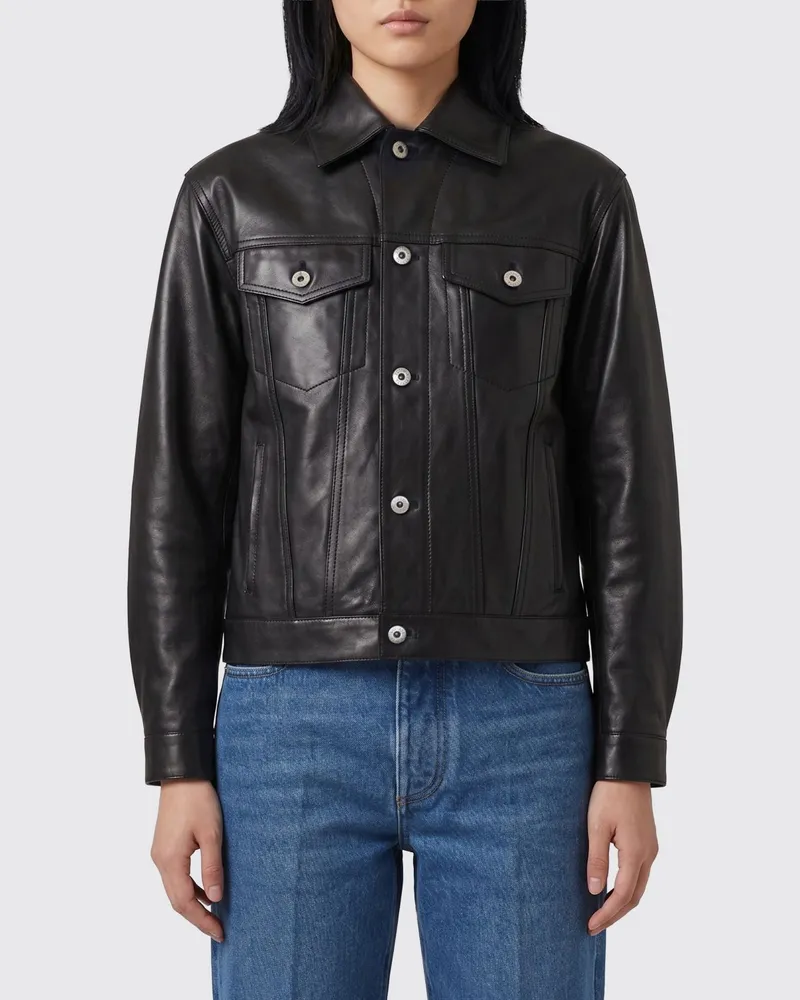 Bottega Veneta Lederjacke Schwarz