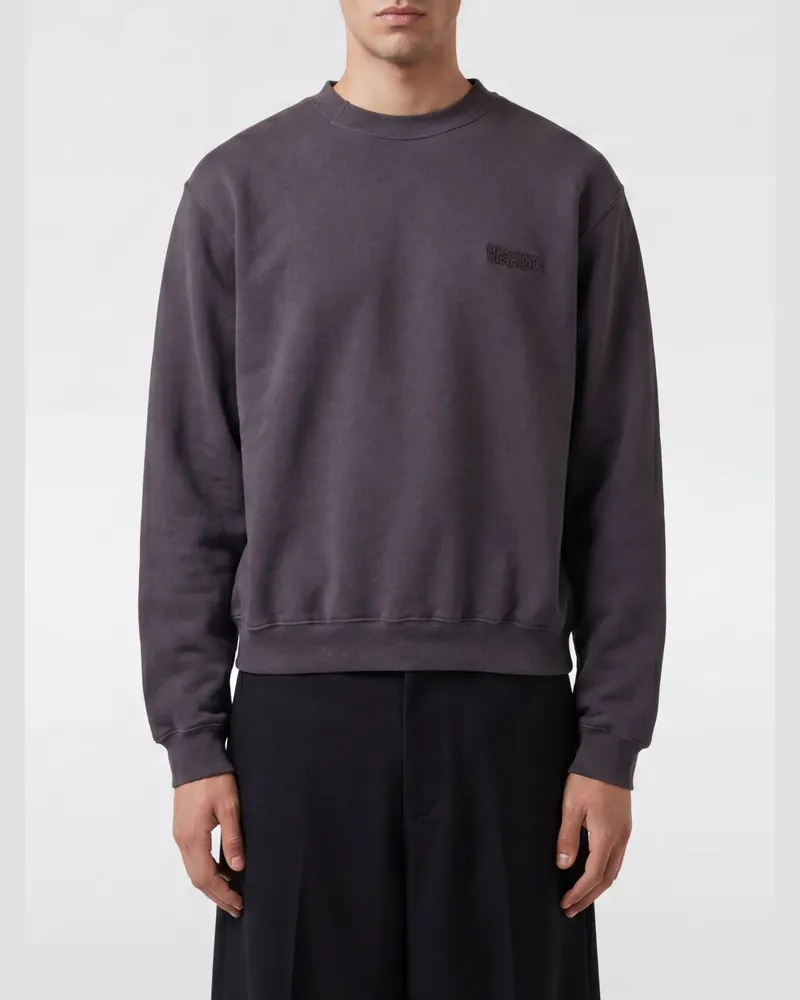 Magliano Rundhals-Sweatshirt aus reiner Baumwolle mit überschnittenen Schultern Braun
