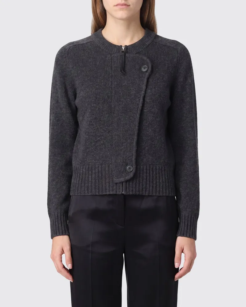 Isabel Marant Rundhals-Cardigan aus Merinowolle und Kaschmir mit seitlichen Knöpfen Grau