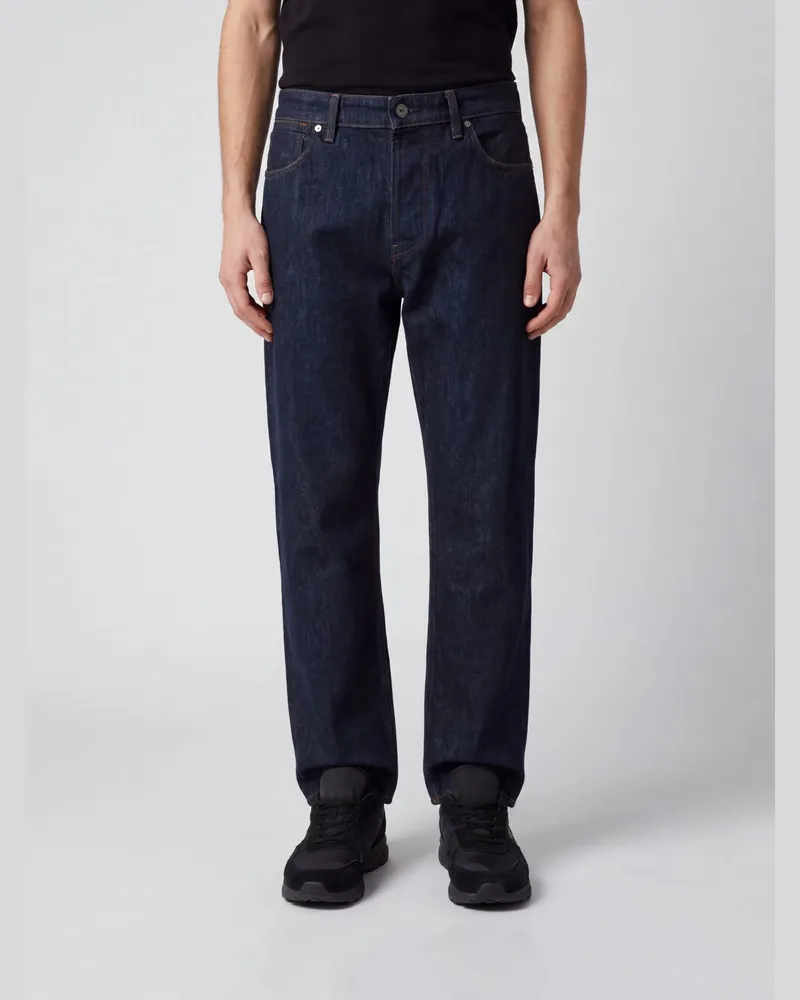 Stone Island Baggy-Jeans mit mittlerer Leibhöhe aus Baumwolldenim Blau